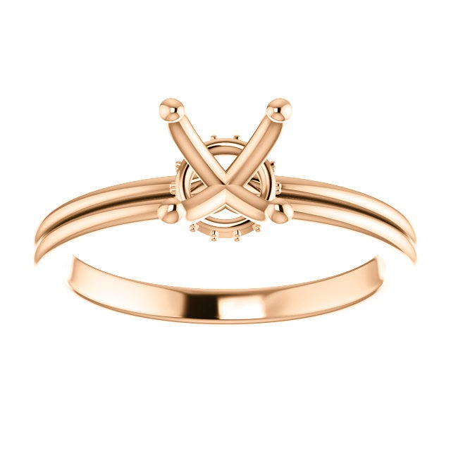 Round Engagement Ring Mounting