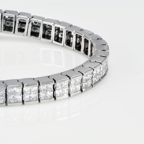 "BRAC01005" Princess Cut Diamond Tennis Bracelet