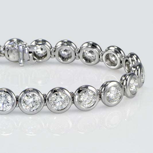 "BRAC01023" Bezel Set Tennis Diamond Bracelet