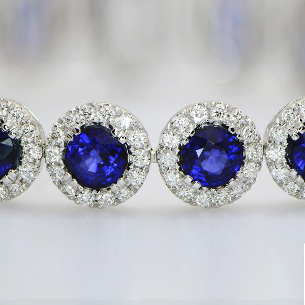 "BRAC01323" Sapphire Diamond Bracelet BRAC01323