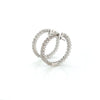 2.26 Carat Round Hoop Diamond Earrings in 14K White Gold
