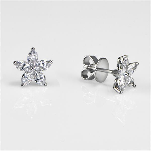 "EARR00618" Marquise Diamond Earrings in 18K White Gold in 18K Gold 1.14 ct. tw.