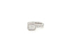 0.62 Total Carat Diamond Halo and Pave Set Hoop Earrings in 18K White Gold