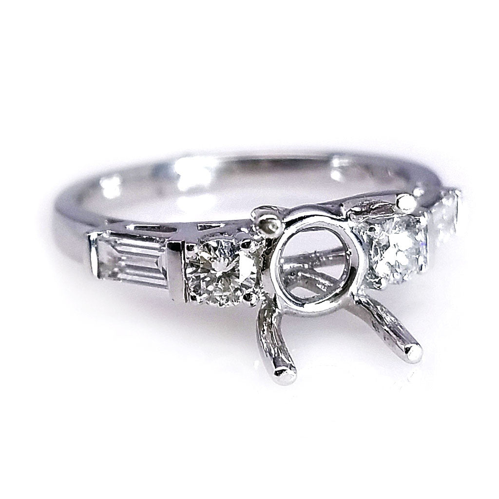 "ENGR01484" Wedding Band Friendly Diamond Engagement Ring Setting