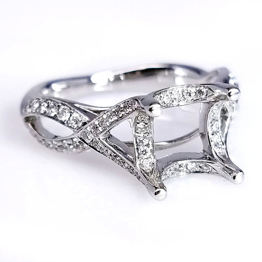 "ENGR02099" Twist Diamond Engagement Ring Setting