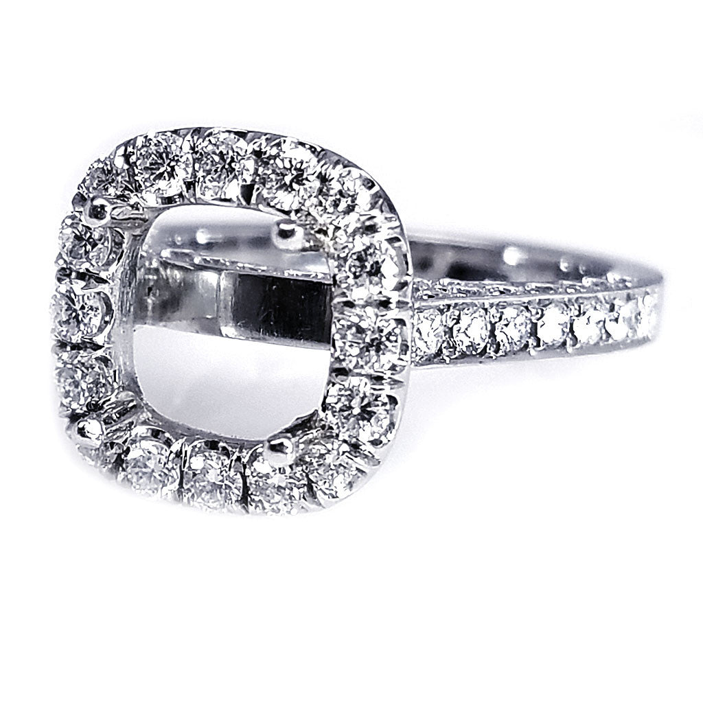 "ENGR02220" Platinum Diamond Engagement Ring Setting
