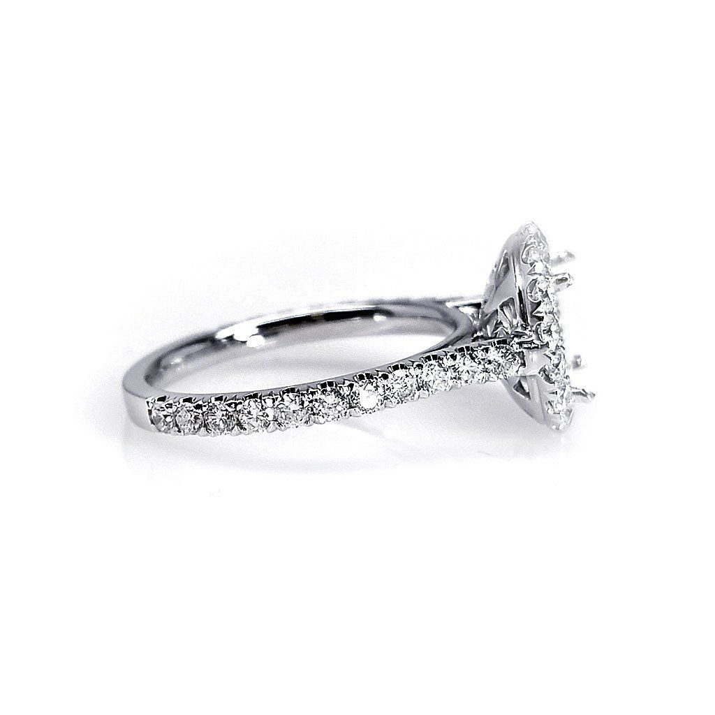 "ENGR02789" Scoop Pave Diamond Engagement Ring Setting