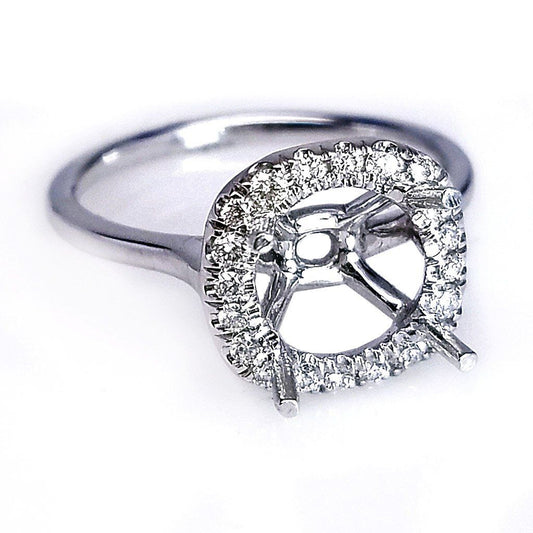 "ENGR03029" Diamond Halo Engagement Ring Setting