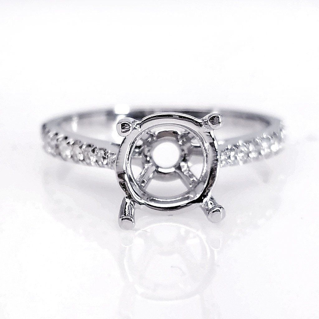 "ENGR03030" Delicate Pave Diamond Engagement Ring Setting