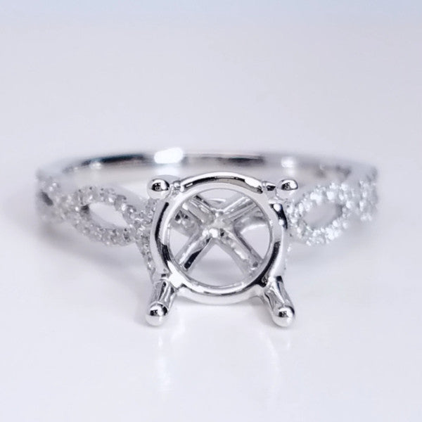 "ENGR03097" Twist Diamond Engagement Ring Setting