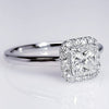 Princess Cut Halo Set Diamond Engagement Ring