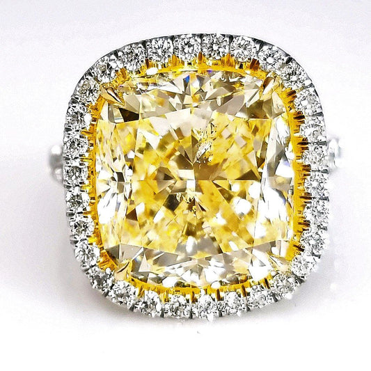 "ENGR03130" Important Fancy Yellow Diamond Ring
