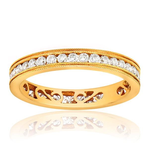 "ETNBD01227" Diamond Eternity Wedding Band In 18k Rose Gold