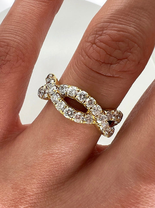 2.91 Carat Ladies Pave-Set Diamond Eternity Band