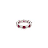 3.52 Total Carat Ruby and Diamond Eternity Band