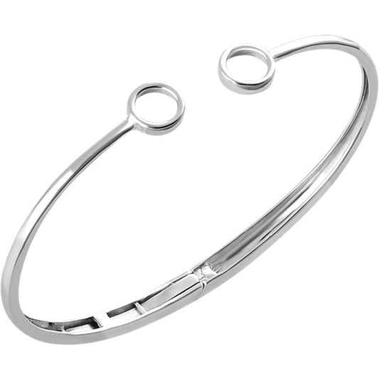 Hinged Circle Bangle Bracelet
