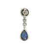 3.72 Total Carat Sapphire and Diamond Dangle Earrings in 14K White Gold