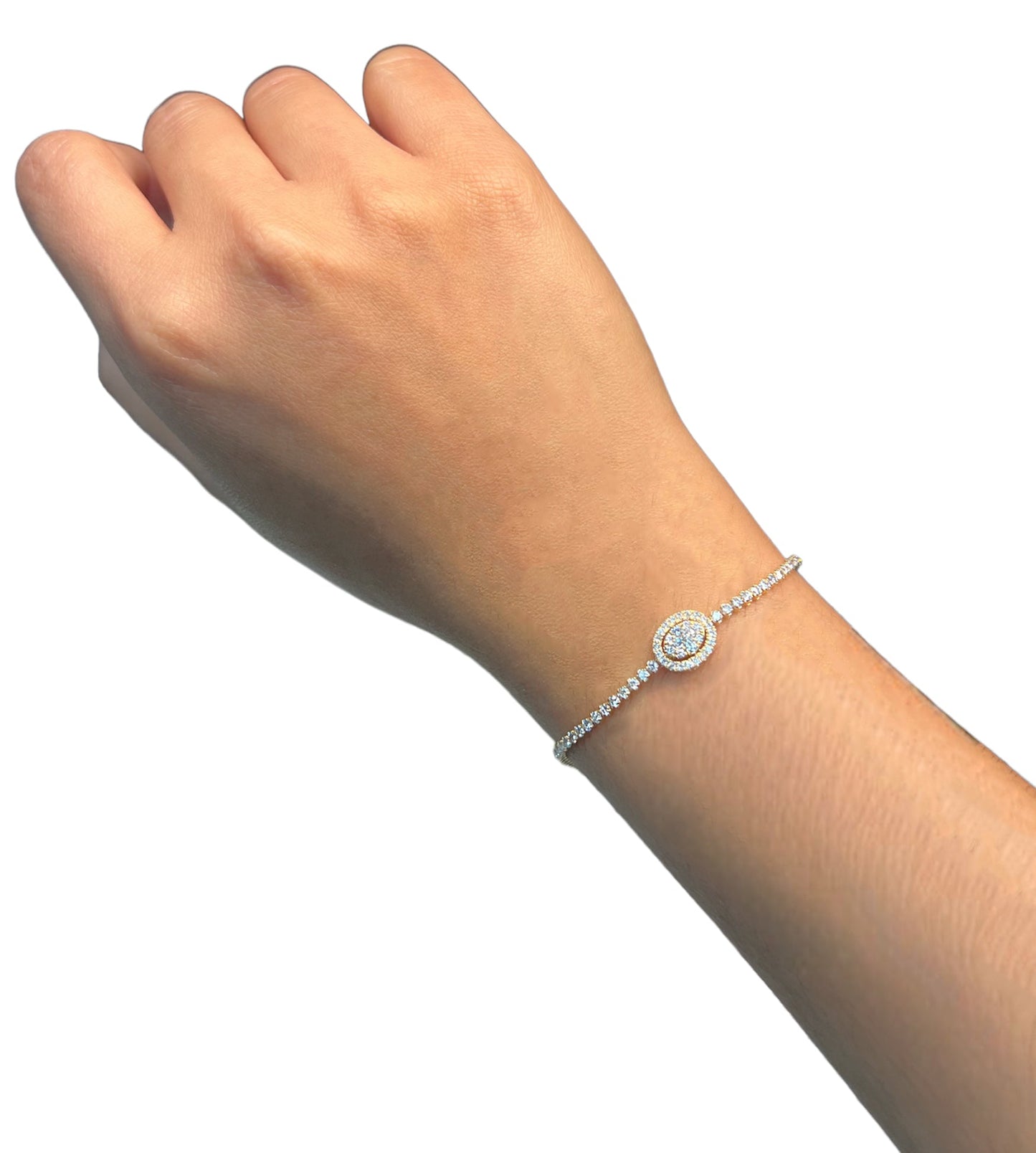 2.25 Carat Diamond Bracelet in 14K Yellow Gold