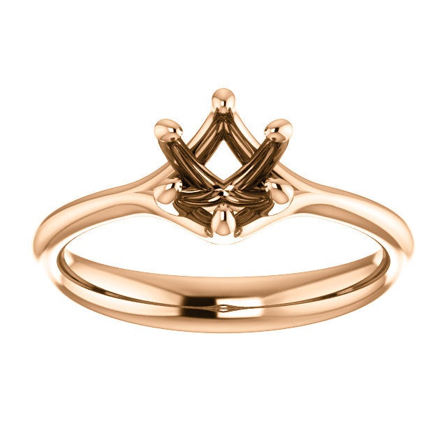 Six Prong Engagement Ring Mounting