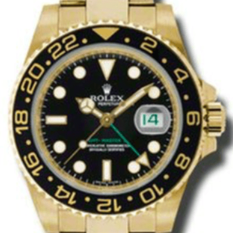 Rolex GMT Master II Yellow Gold SEA Wave Diamonds