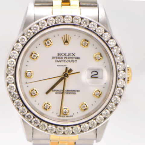 Datejust 2 diamond bezel hot sale