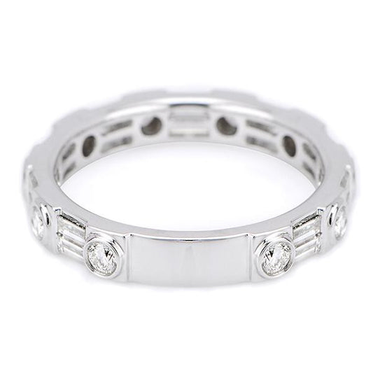 "DBAND01486" Diamond Wedding Band In 18k White Gold