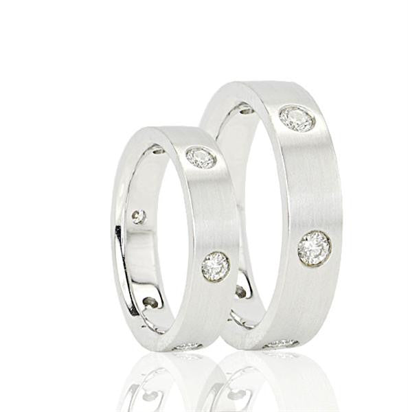 "DBAND01597" Platinum His & Hers Diamond Wedding Band