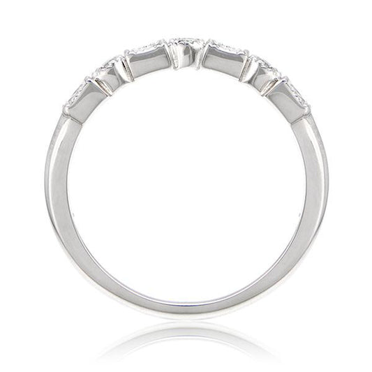 "DBAND01641" 7 Stone Anniversary Band In 18k White Gold DBAND01641