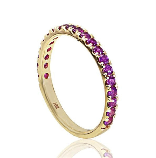 "DBAND01762" 0.69 Carat Ruby Red Ladies Band
