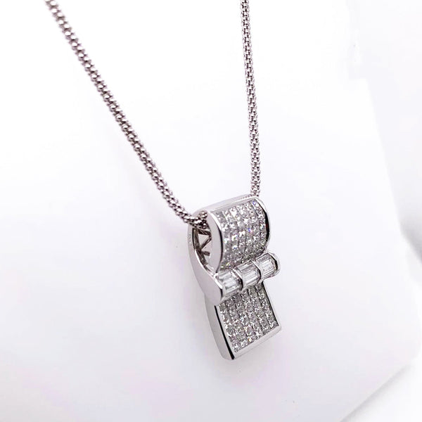 Eternal Love Gold Diamond Initial Lock Necklace