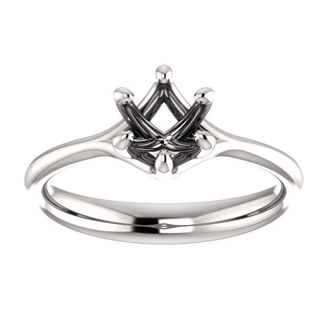 Six Prong Engagement Ring Mounting