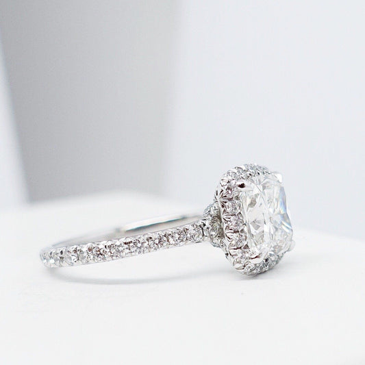 "ENGR02998" Cushion Halo Diamond Engagement Ring