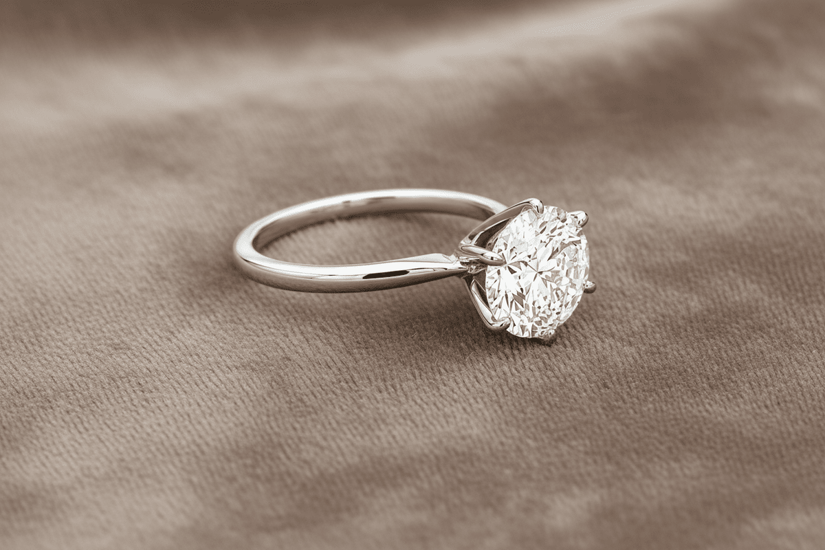 2.01 Round Solitaire Diamond Engagement Ring G SI2