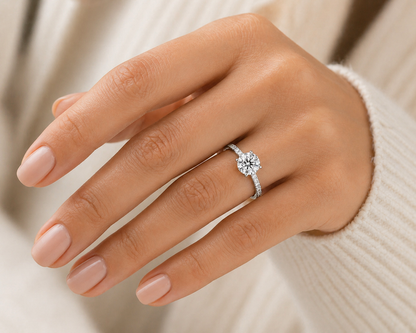 "ENGR03231" Round Diamond Engagement Ring 0.71ct