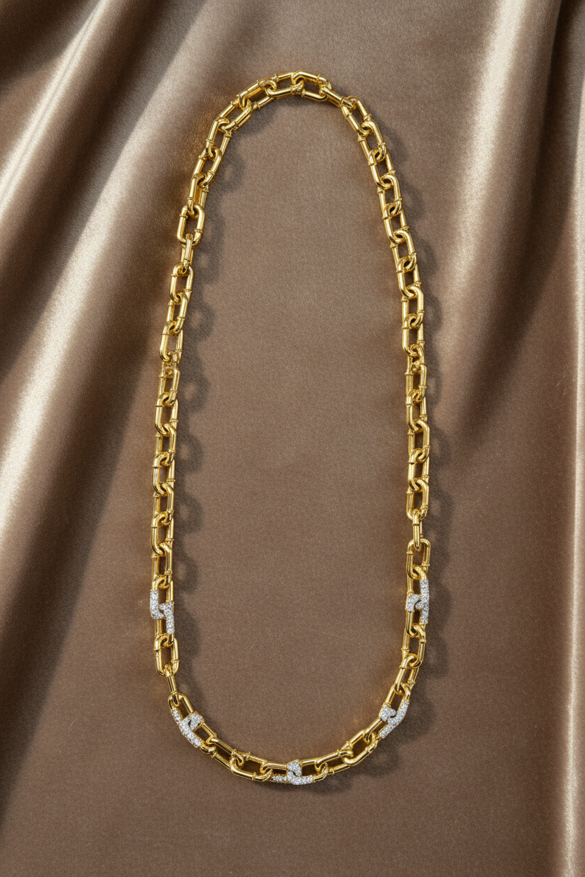 The Monarch Pave Link Bracelet~ 18K Yellow Gold 2.17 carats
