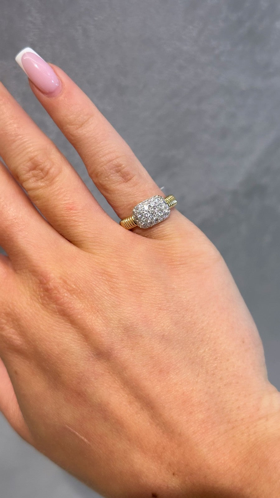 18K Yellow Gold & Diamond Pinky Ring