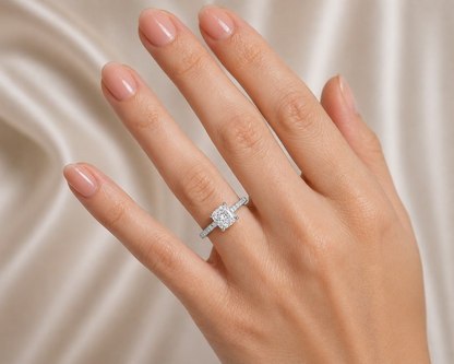 "ENGR02393" Solitaire Diamond Engagement Ring ENGR02393
