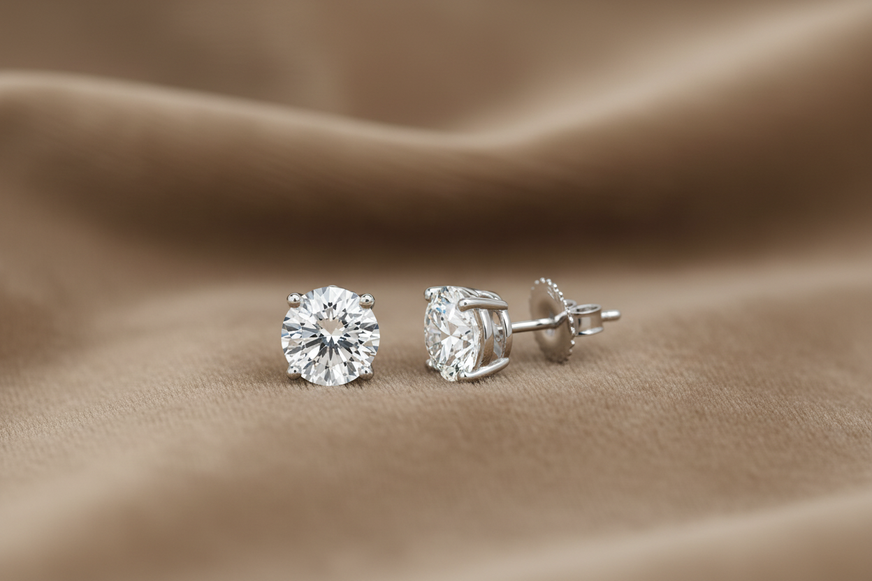 Lab Grown Diamond Studs EARR10317 ~ 3.16 carats