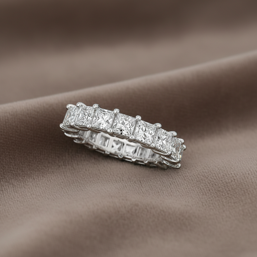 Lab Grown Diamond 9174948~ Princess Cut Eternity Band
