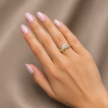 Lab Grown Diamond Ring RING1113~ 2.10 carats 18K Yellow Gold