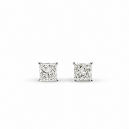 Lab Grown Diamond Studs ~ EARR10324 Princess Cut 1.50 carats