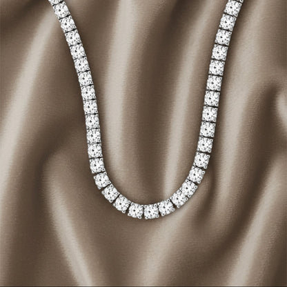 Lab Grown Diamond Tennis Necklace NECK1119 ~ 15 carats 14K White Gold