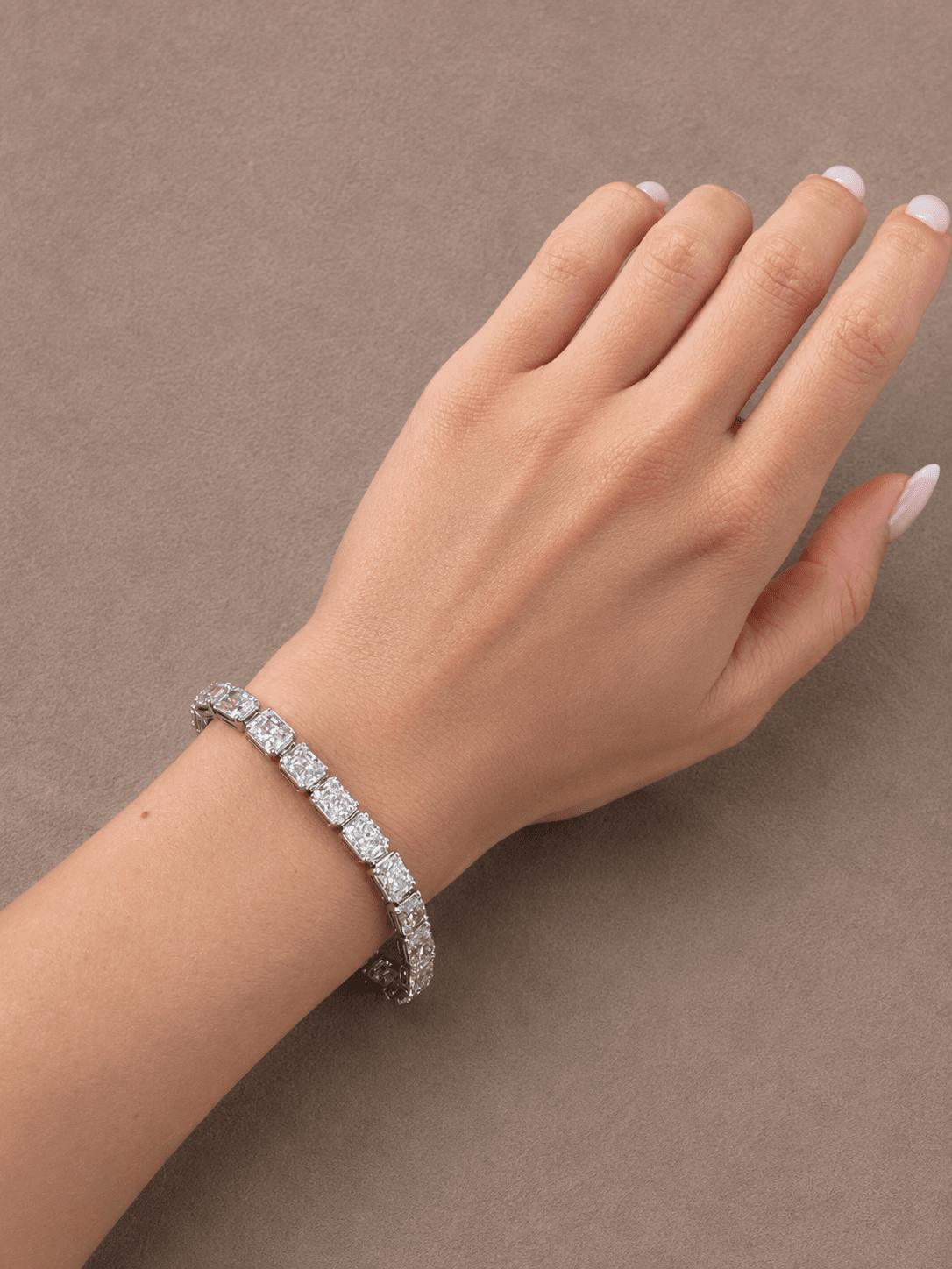 Lab Grown Diamond Tennis Bracelet ~ BRAC10227 Radiant Cut