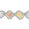 17.89CT Multi Shaped/Color Diamond Tennis Bracelet, GIA Certified Stones, set in 18K Gold