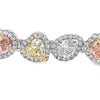 17.89CT Multi Shaped/Color Diamond Tennis Bracelet, GIA Certified Stones, set in 18K Gold