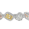 17.89CT Multi Shaped/Color Diamond Tennis Bracelet, GIA Certified Stones, set in 18K Gold