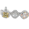 17.89CT Multi Shaped/Color Diamond Tennis Bracelet, GIA Certified Stones, set in 18K Gold