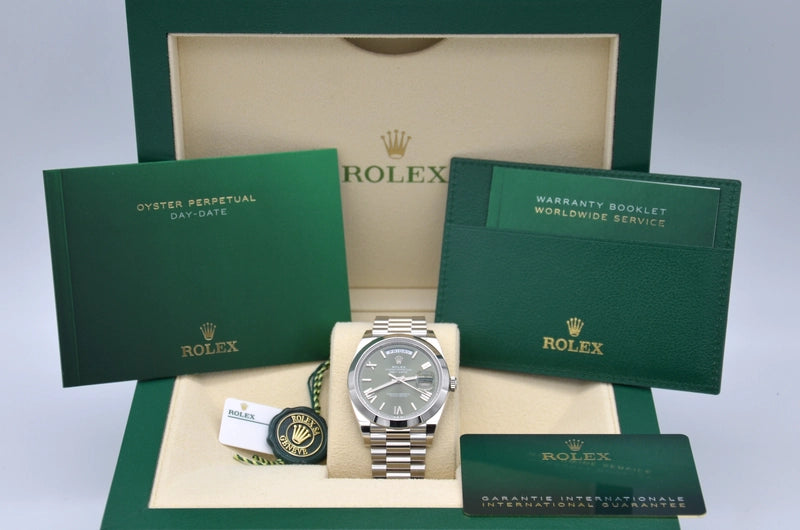 Rolex c Day Date President Platinum Green 40mm