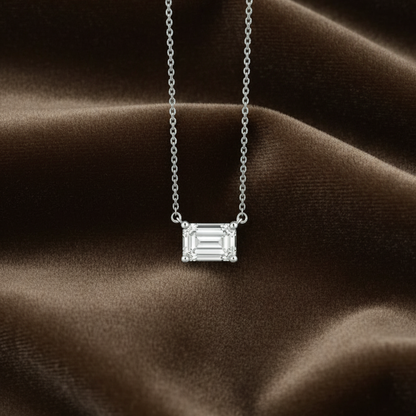 Lab Grown Diamond NECK1071 ~ Solitaire Emerald Cut