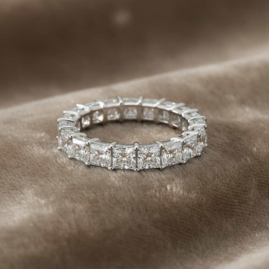 Lab Grown Diamond 9174948~ Princess Cut Eternity Band